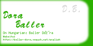 dora baller business card